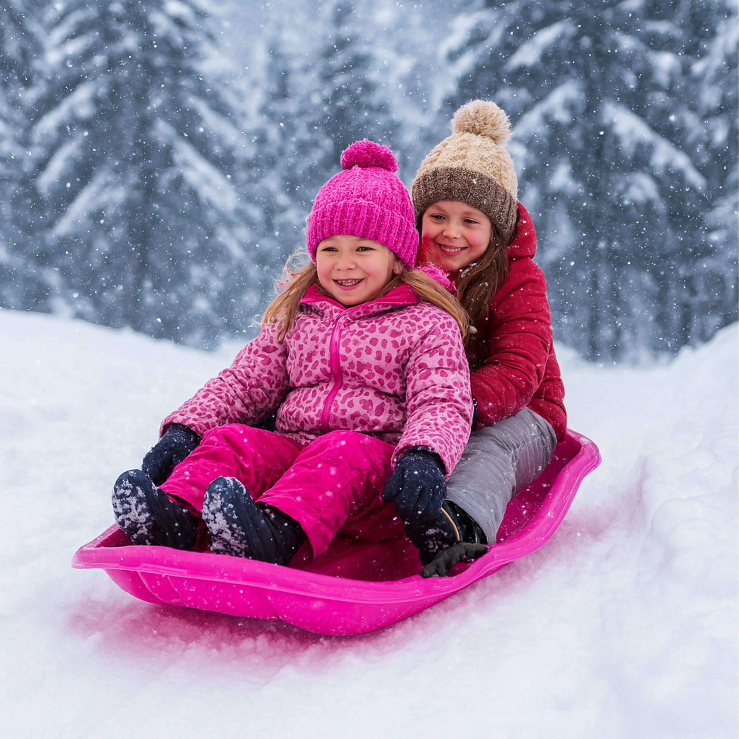 Sanki plastikowe dziecięce niebieskie sanki_niebieskie_6