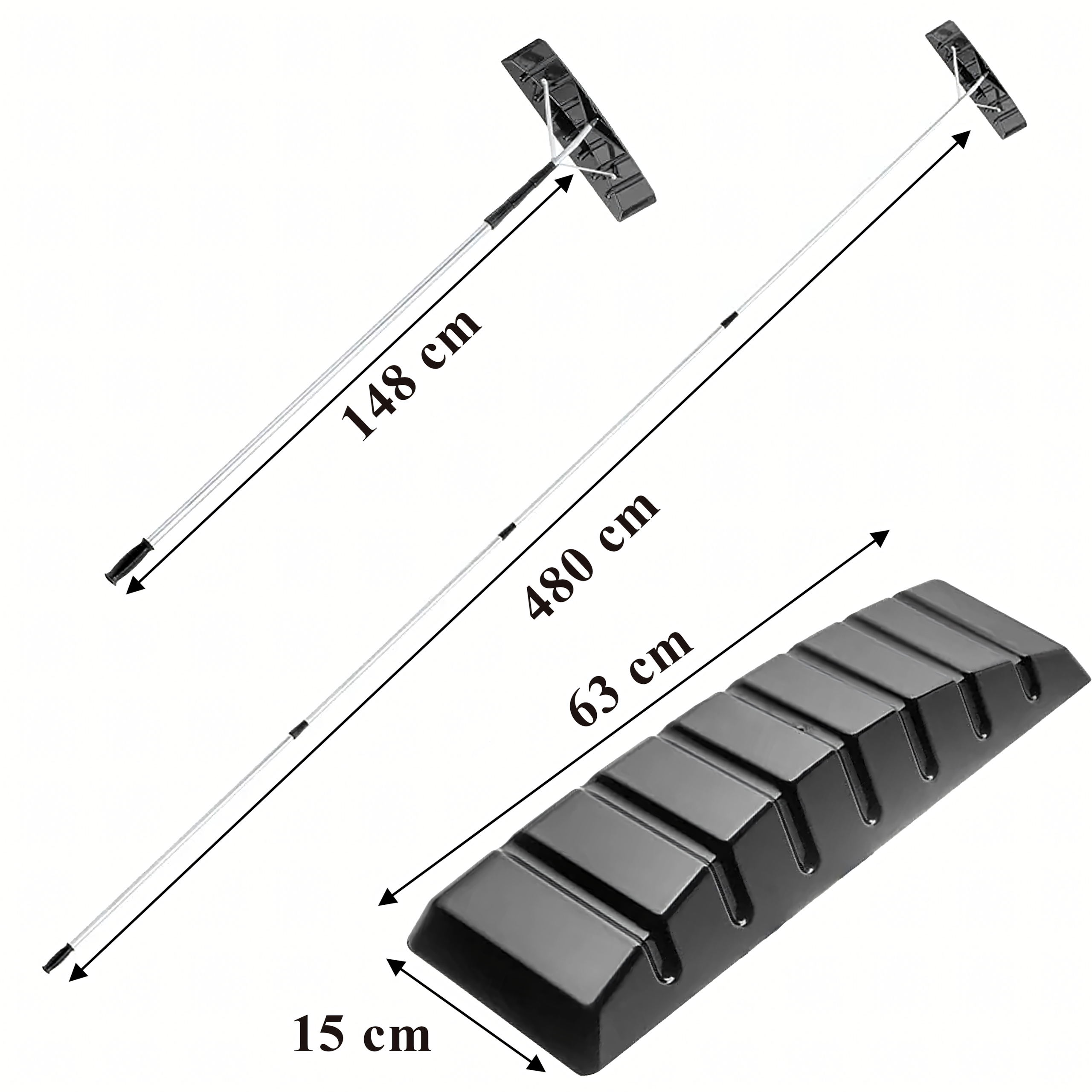 Zgarniacz teleskopowy do odśnieżania dachu 148 - 480 cm zgarniacz_do_sniegu_na_kolkach_75cm_5