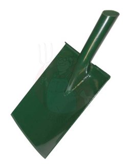 Low gardening shovel with foot