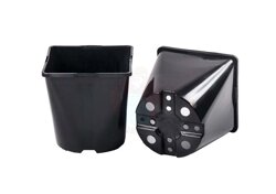 Square production flowerpot 2 L square-round 14x14x14