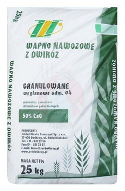 Wapno nawozowe odmiana 04 granulowane 25 kg