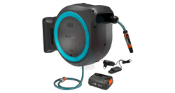 Bęben naścienny akumulatorowy na wąż PowerRoll XXL kompletny zestaw