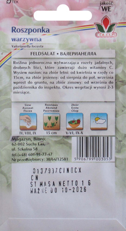 Roszponka warzywna 1 g nasiona Coleus