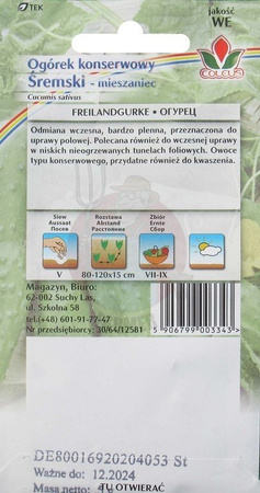 Ogórek konserwowy Śremski 5 g