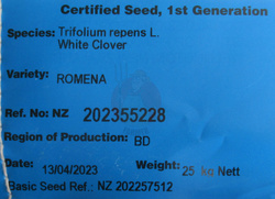 Koniczyna biała Romena kwalifikat C1