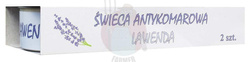 Świeca antykomarowa lawenda 2 szt