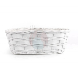 Balkonówka wiklinowa biała 34x14x12