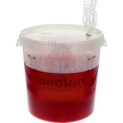 Pojemnik fermentacyjny z pokrywką i rurką kompletny