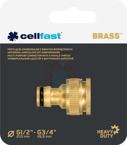 PRZYŁĄCZE UNIWERSALNE Z GWINTEM WEWNĘTRZNYM BRASS G1/2" - G3/4"