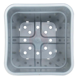 Doniczka produkcyjna kwadratowa wysoka z rantem 18 L czarna