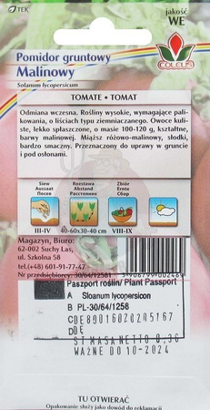 Pomidor gruntowy malinowy 0,3 g
