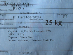 Jęczmień jary Rezus