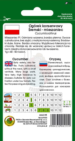 Ogórek gruntowy śremski F1 5 g