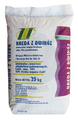 Kreda z Dwikóz 25 kg nawozowe wapno kredowe