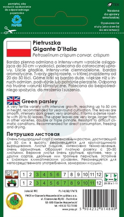 Pietruszka naciowa Gigante d'italia 5 g