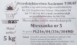 Mieszanka miododajna nr 5 pod dotację mix 5 kg