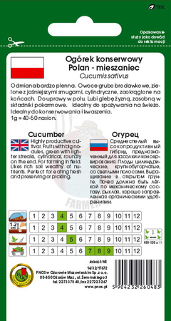 Ogórek gruntowy Polan F1 5 g