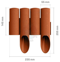 PALISADA OGRODOWA 4 ELEMENTOWA STANDARD CEGLASTA