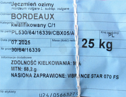 Jęczmień ozimy Bordeaux nasiona kwalifikat C1