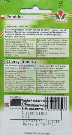 Pomidor koktajlowy Gartenperle 0,3 g