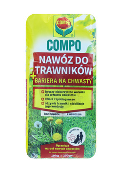 Compo nawóz do trawników bariera na chwasty 10 kg