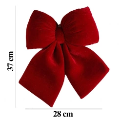 Kokarda welurowa czerwona świąteczna