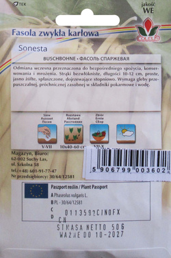 Fasola szparagowa żółta karłowa Sonesta 50 g nasiona Coleus