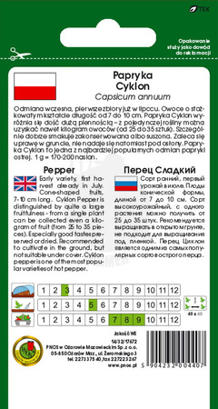 Papryka ostra Cyklon 0,5 g PNOS