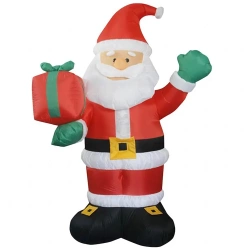 Dmuchany Mikołaj świąteczny LED 135 cm