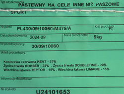 Mieszanka traw Sport nasiona 5 kg Agronas
