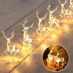 Lampki świąteczne / Girlanda LED Renifery 1,5 m