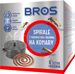 Spirale na komary 6 szt. z dekoracyjną osłonką metalową