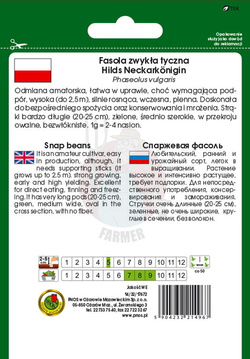 Fasola szparagowa zielona tyczna Hilds Neckarkonigin 10 g