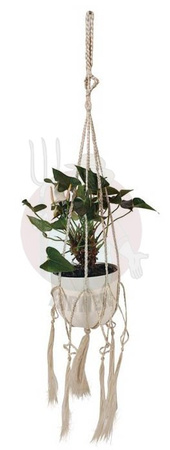 Makrama na doniczkę ze sznurka jutowego h100 cm