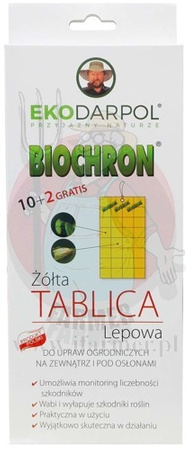 BIOCHRON ŻÓŁTA TABLICA LEPOWA 10+2 szt.