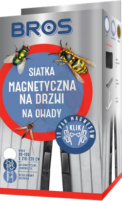 SIATKA MAGNETYCZNA NA DRZWI 80-100 x 210-220 cm biała