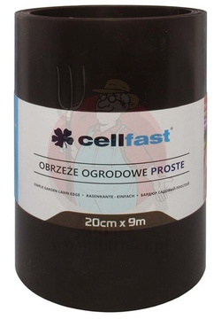 OBRZEŻE OGRODOWE PŁASKIE 20x9 BRĄZOWE