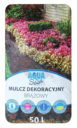 MULCZ DEKORACYJNY AQUA SAVE 50L BRĄZOWY