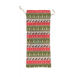 Worek na butelkę sweterek zielony 35x15 cm