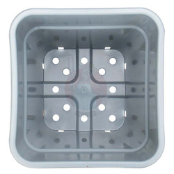 Doniczka produkcyjna kwadratowa wysoka z rantem 18 L czarna