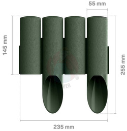 PALISADA OGRODOWA 4 ELEMENTOWA STANDARD ZIELONA