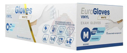 Rękawiczki winylowe Euro Gloves M białe