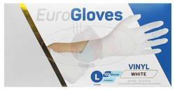 Rękawiczki winylowe Euro Gloves L białe