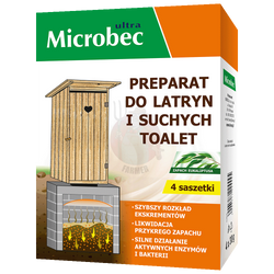 Microbec preparat do latryn i suchych toalet 4x30 g