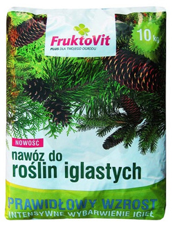 FRUKTOVIT PLUS NAWÓZ DO ROŚLIN IGLASTYCH 10kg