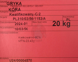 Gryka siewna Kora kwalifikat C2