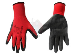 Protective gloves Gekon s. 10 latex red