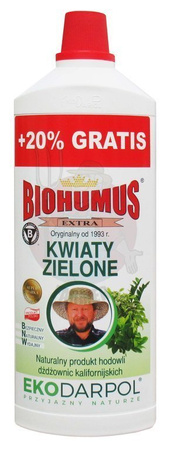 Biohumus Extra kwiaty Zielone 1 L + 20% Gratis