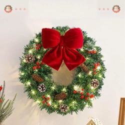 Kokarda welurowa czerwona świąteczna