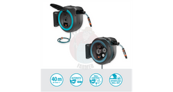 Bęben naścienny akumulatorowy na wąż PowerRoll XXL kompletny zestaw